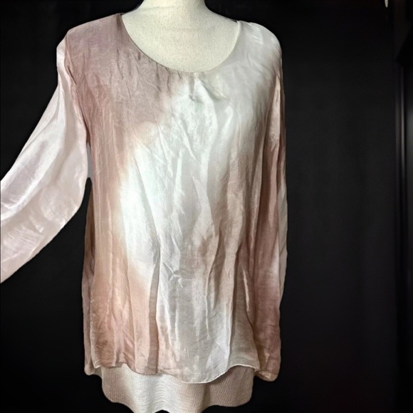 Womens Silk Blouse size S Boho Romantic Feminine Sequins Ethereal Fairy shirt - Picture 3 of 11